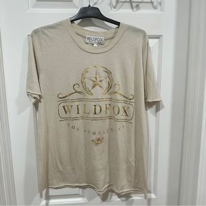 NWT Wildfox Couture Gold leaf T shirt